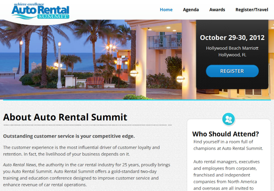 <i>Auto Rental News</i> Launches Auto Rental Summit Website