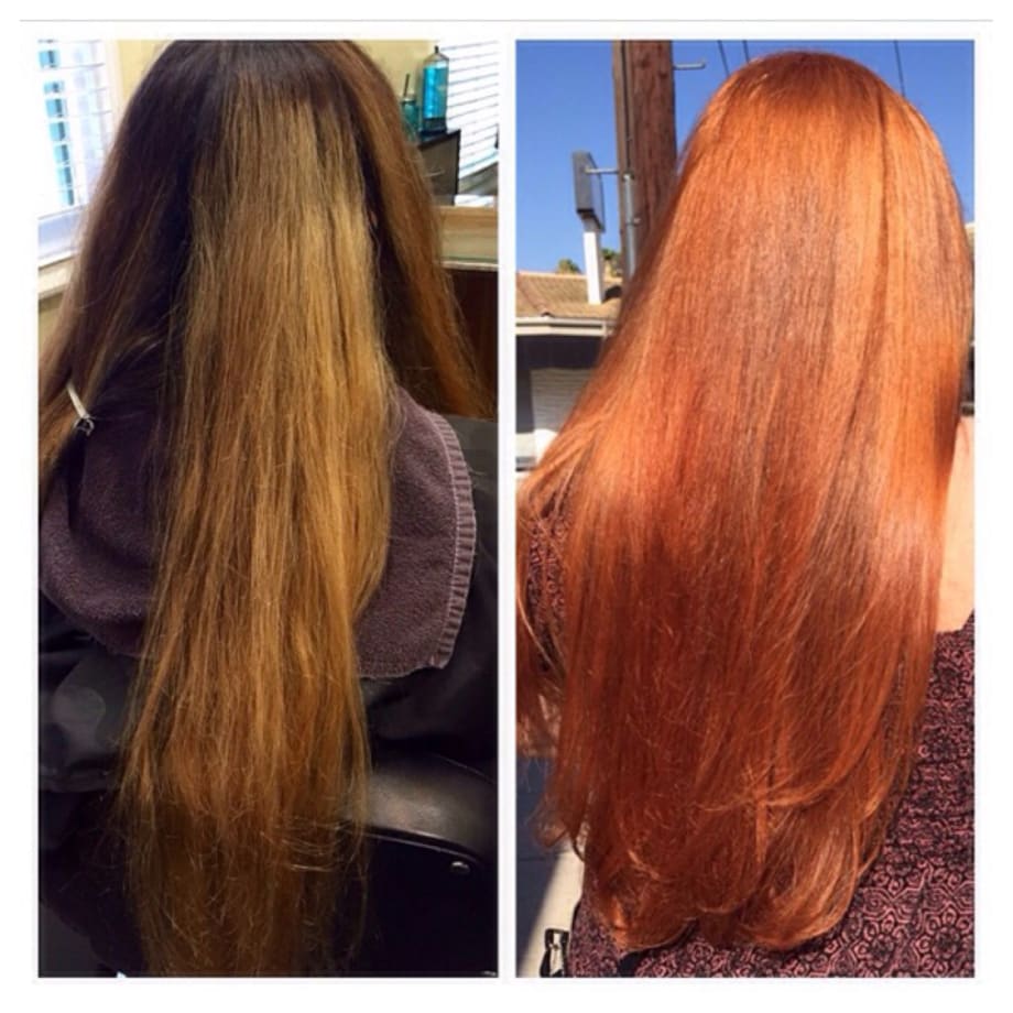 Grown Out Ombre to a Solid Copper