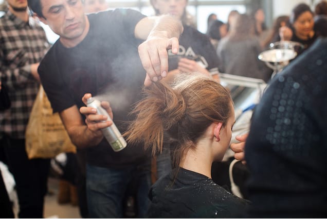 FASHION WEEK: Windblown Hair With Mixed Textures at Preen