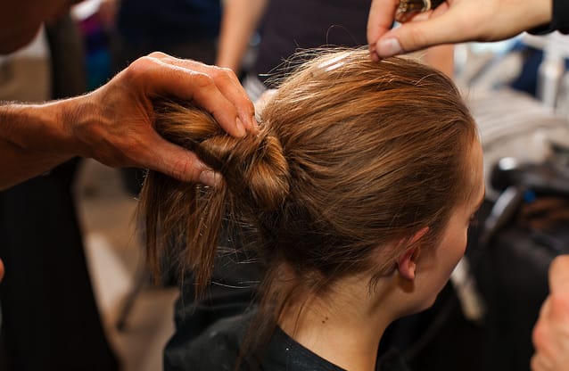 FASHION WEEK: Windblown Hair With Mixed Textures at Preen