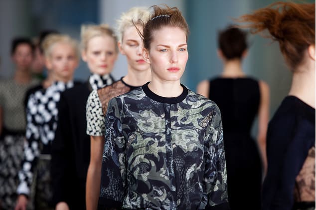 FASHION WEEK: Windblown Hair With Mixed Textures at Preen