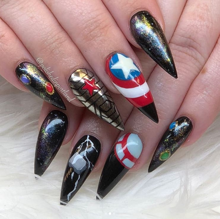 30 Marvel's Avengers Nail Art Designs