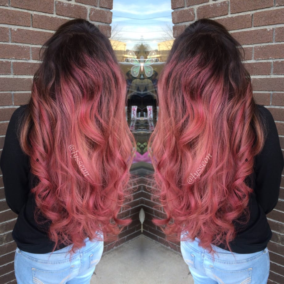 TRANSFORMATION: Deep Rose Gold Rapunzel
