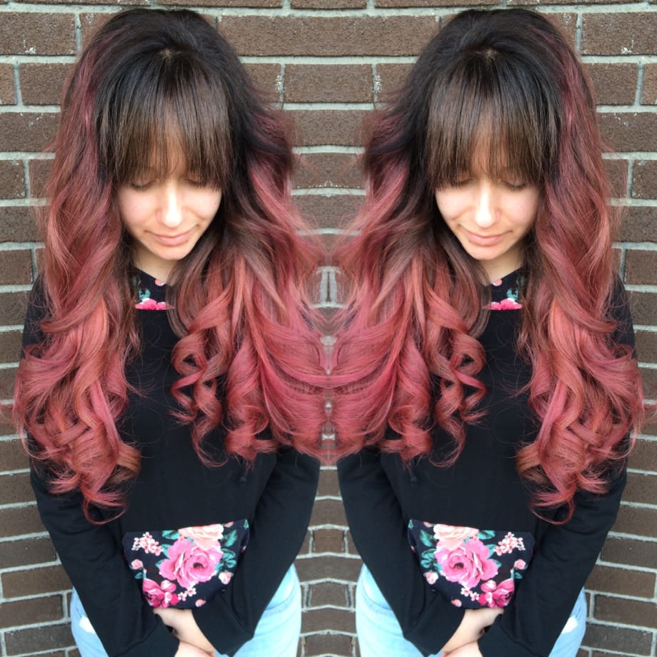 TRANSFORMATION: Deep Rose Gold Rapunzel