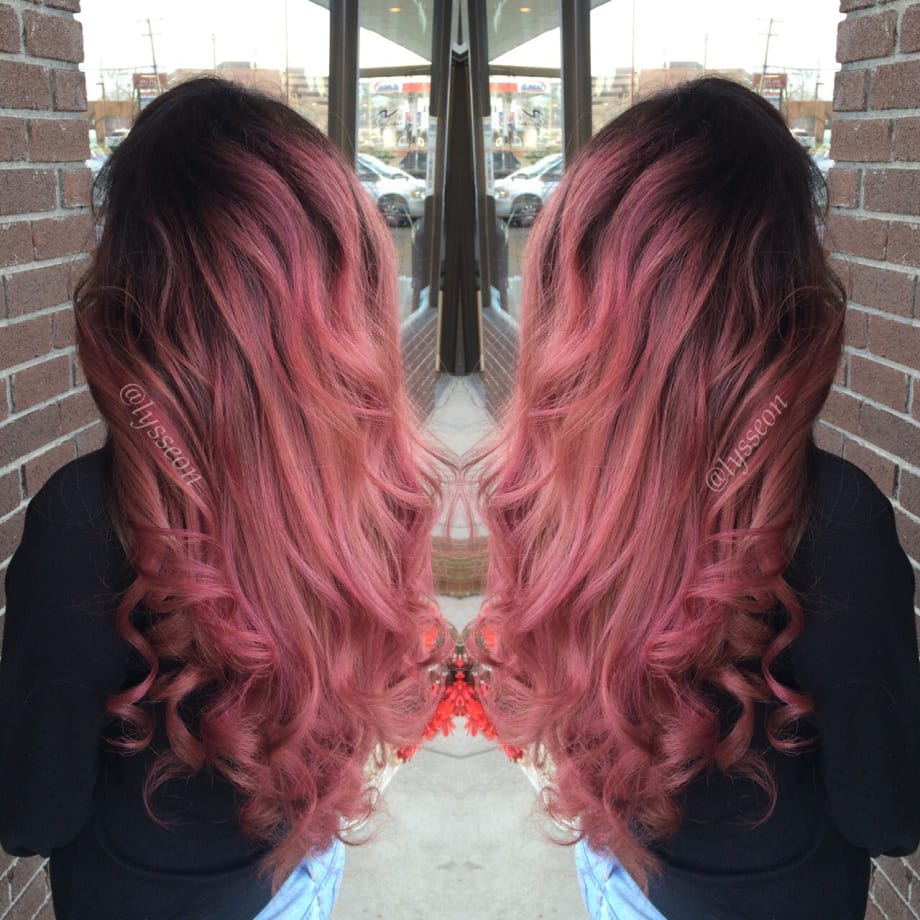 TRANSFORMATION: Deep Rose Gold Rapunzel