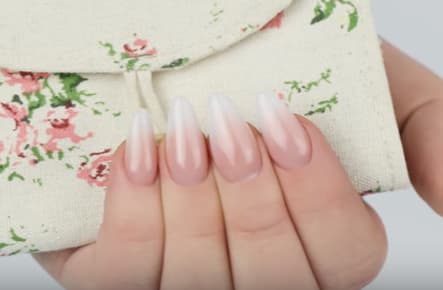 Baby Boomer Acrylic Nails: Classic Almond Shape
