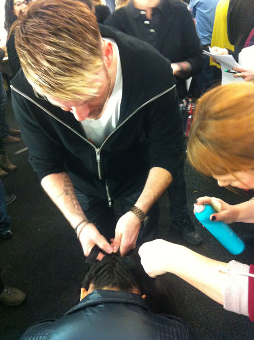 FASHION WEEK:Peter Gray for Moroccanoil's Braided Pomp at Badgley