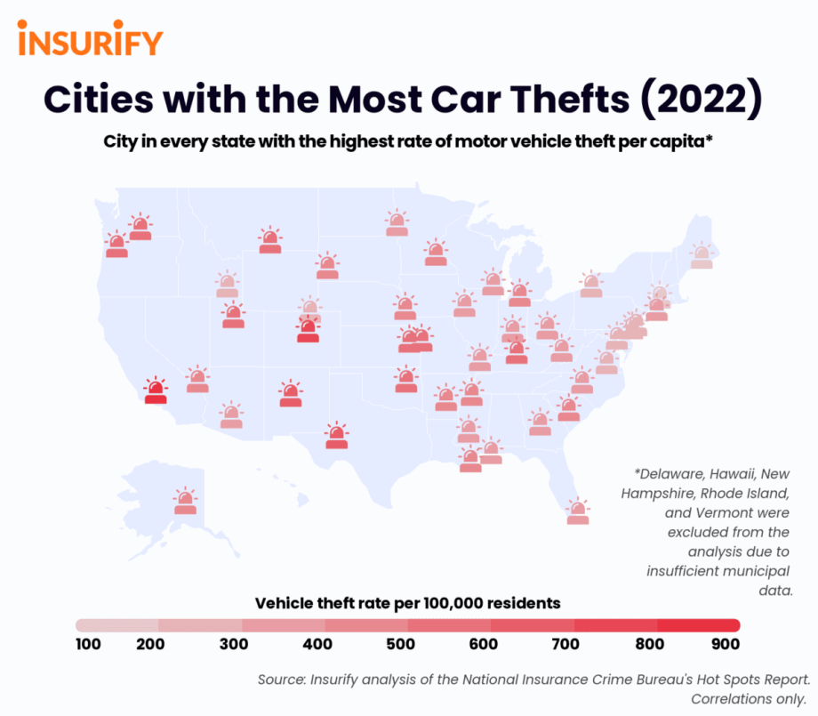 Bakersfield, Calif. is U.S. City with the Most Car Thefts