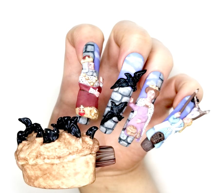 NTNA S. 7 Challenge 5: Sing a Song of Sixpence Nail Art (Becca)