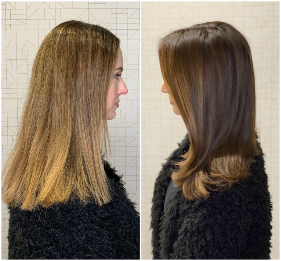 Color How-To: Faded Blonde Highlights to Rich, Chocolate Brunette Ribbons