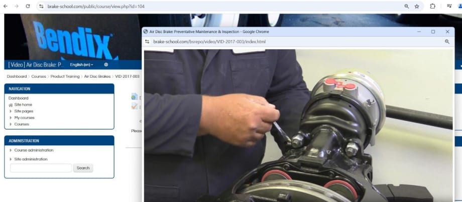 Bendix Online Brake School.