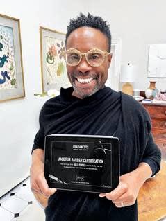 Billy Porter Graduates From ‘Quarancuts’ Virtual Hair School