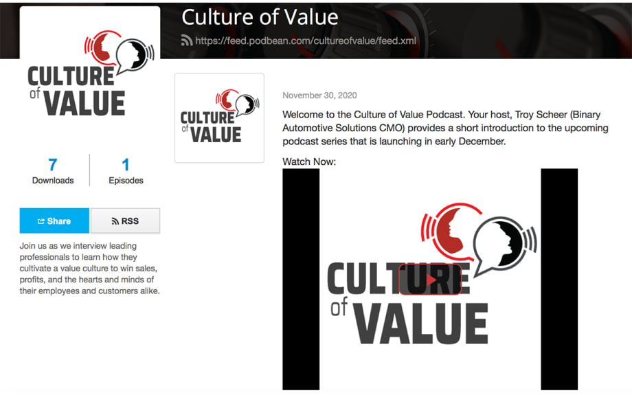 Binary Automotive Solutions Debuts Culture of Value Podcast to Tap Into Dealership Culture