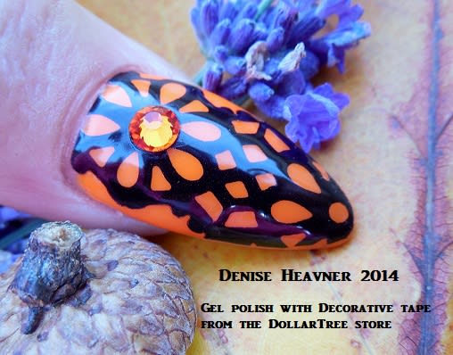 Halloween Nail Art Using Decorative Tape