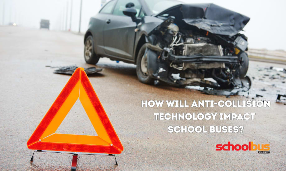 How will anti-collision technology impact school buses?