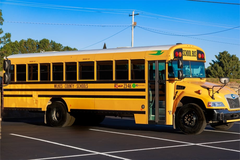 a propane school bus
