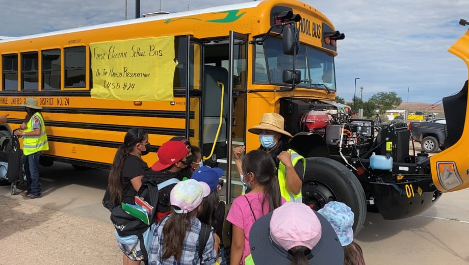 Blue Bird Delivers First Electric School Bus to Navajo Nation