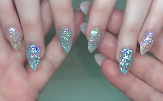 Blue Glitter Acrylic Refill (Time Lapse)