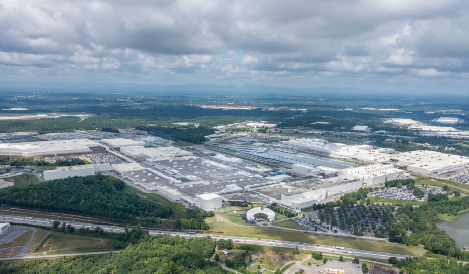 aerial view of BMW Spartangburg, South Carolina plant