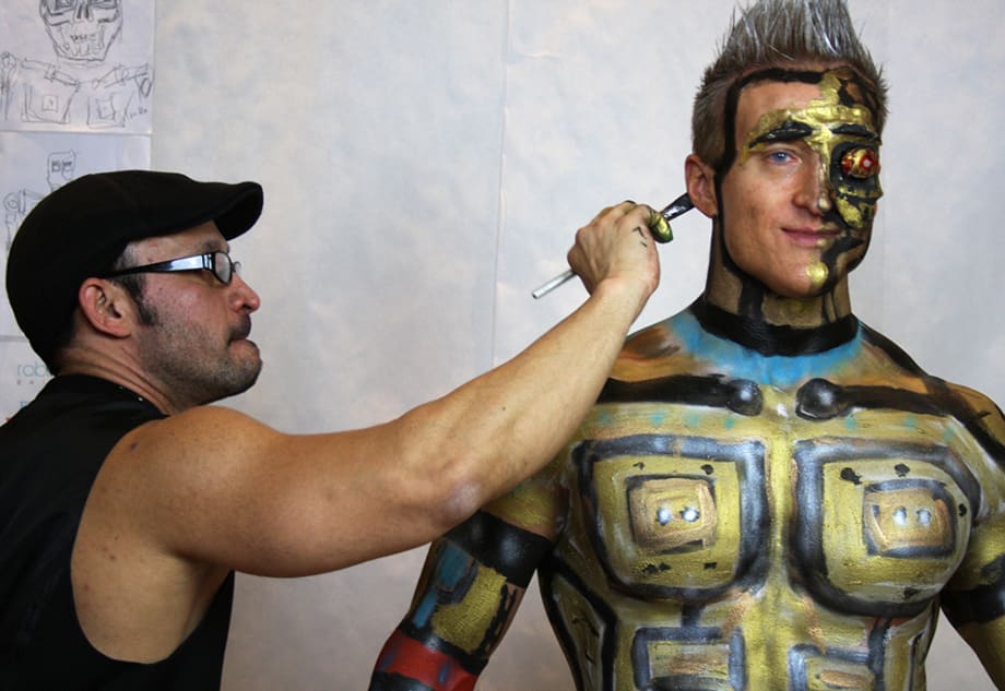 Cyborg-Terminator Body Painting Creation by Orlando Barsallo