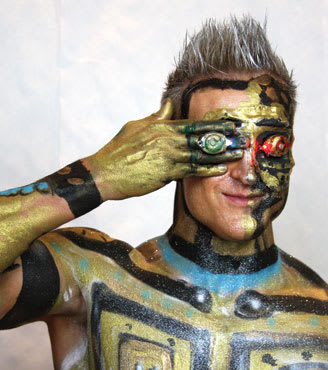 Cyborg-Terminator Body Painting Creation by Orlando Barsallo