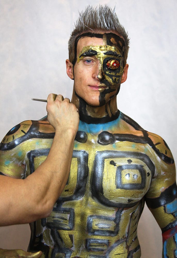 Cyborg-Terminator Body Painting Creation by Orlando Barsallo