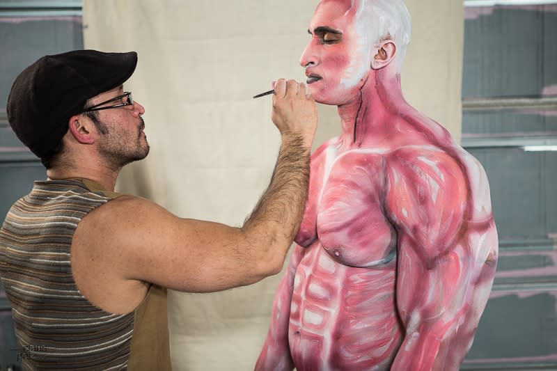Cyborg-Terminator Body Painting Creation by Orlando Barsallo