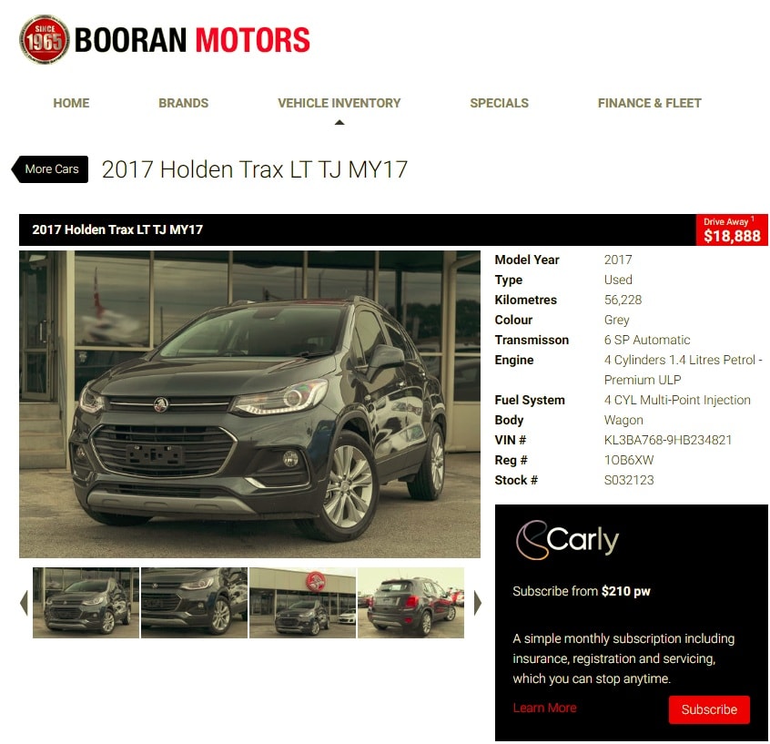 Carly Signs Auto Group To Subscription Service 