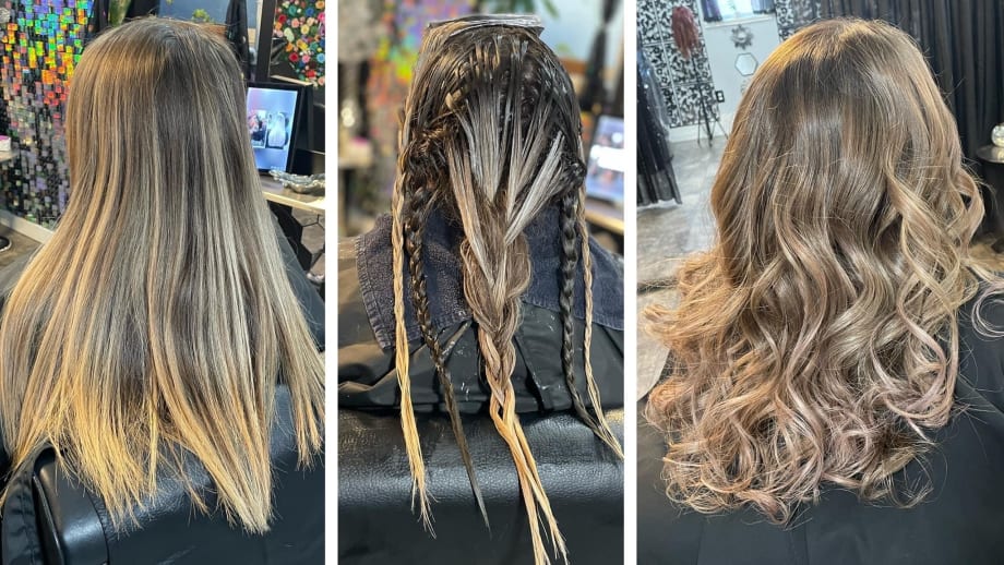 The Braided Balayage Creates Beautiful Melted Color