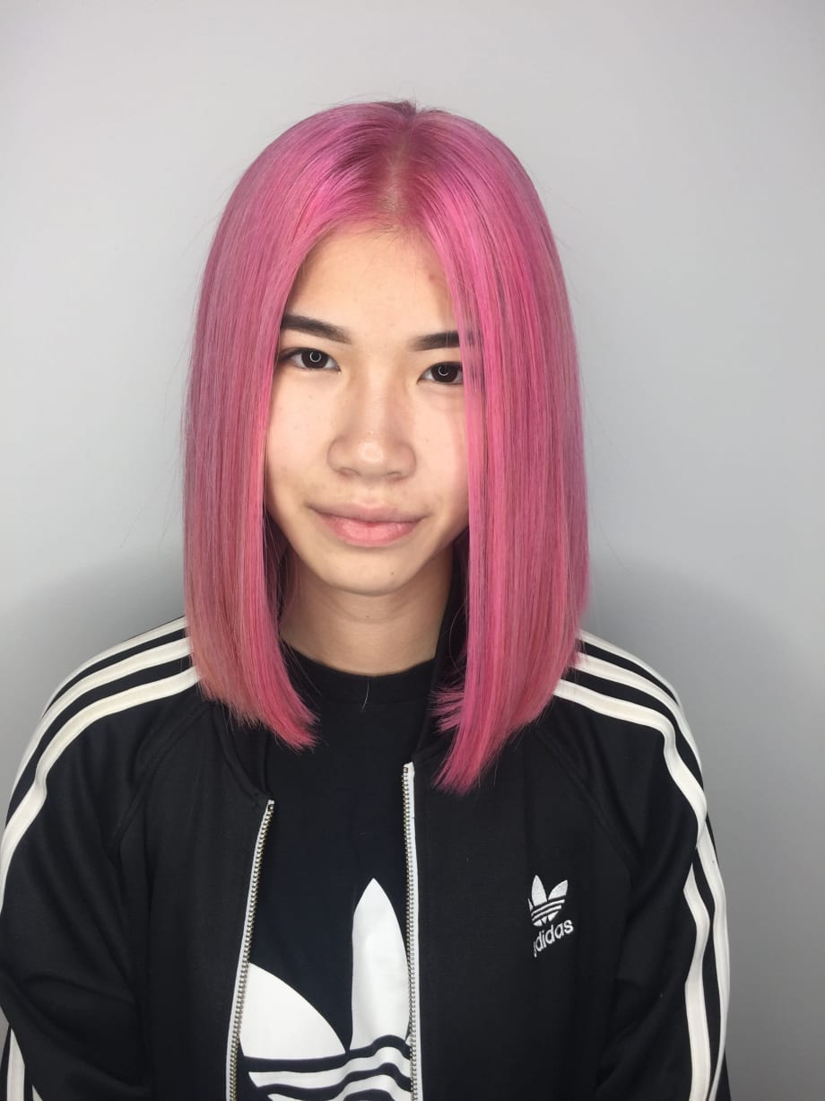 MAKEOVER: Big Cut and Color Change To Dramatic Pink