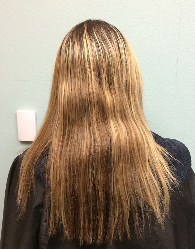 COLOR CORRECTION: Brassy Blonde to Sombre Brunette Using Balayage