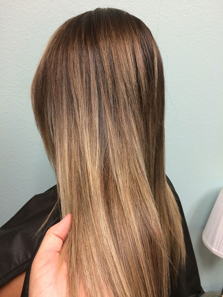 COLOR CORRECTION: Brassy Blonde to Sombre Brunette Using Balayage