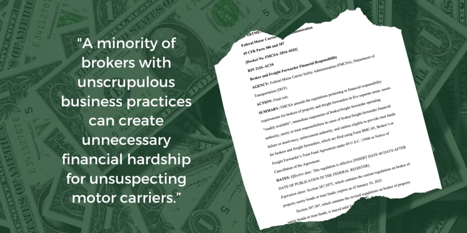 New FMCSA Regulation Targets Fraudulent and Insolvent Freight Brokers