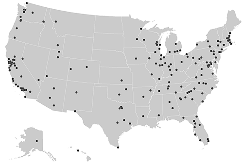 Bureau of Transportation Statistics releases first ever national transit map data