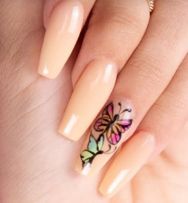 Acrylic Butterfly Nail Art Tutorial