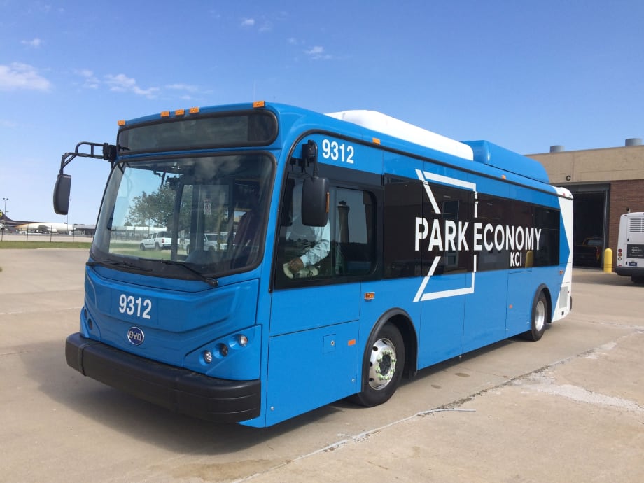 KC Airport Adds More BYD Battery-Electric Buses