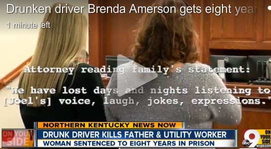 Drunk Driver Gets 8 Years for Cable Worker's Death