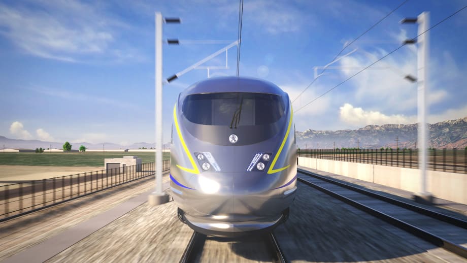 A rendering of the California High-Speed Rail project.