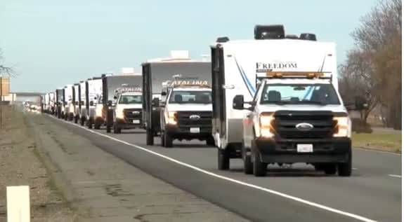 Calif. Governor Sends Trailers to House Homeless