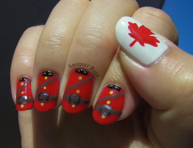 Nail Art for Canada Day