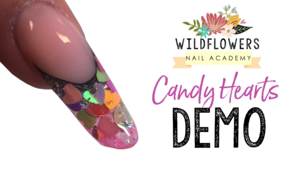 Candy Hearts Nail Art Tutorial
