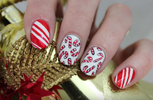 Candy Cane Nails