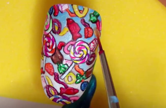 Candy Nail Art Time Lapse