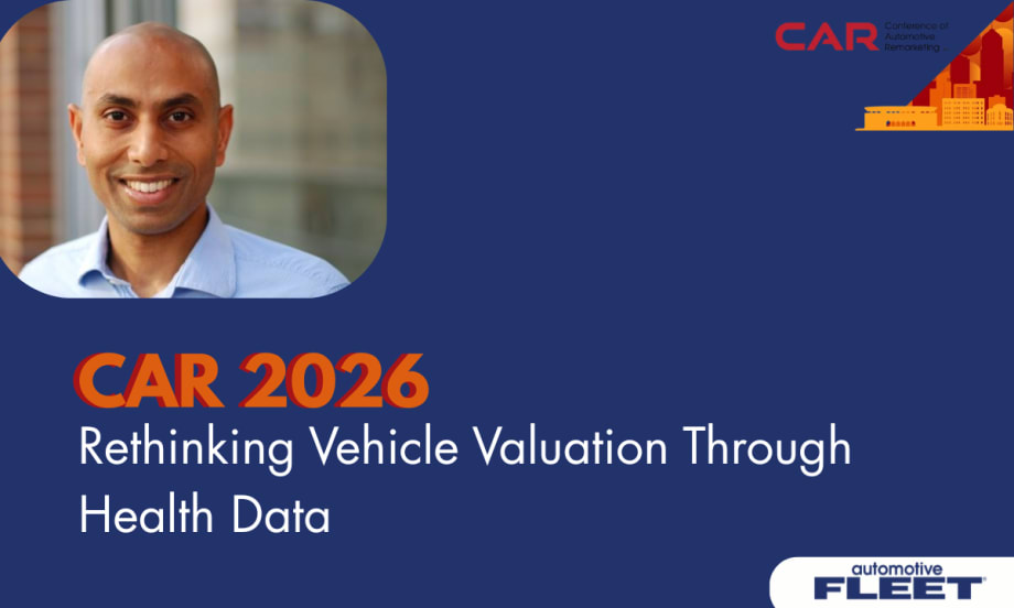 Arun Rajagopalan's, CEO and co-founder of Motorq, headshot is placed above text about the 2026 CAR conference.