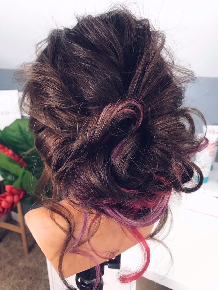 Color Depositing Masks Add Pops of Color to Updos
