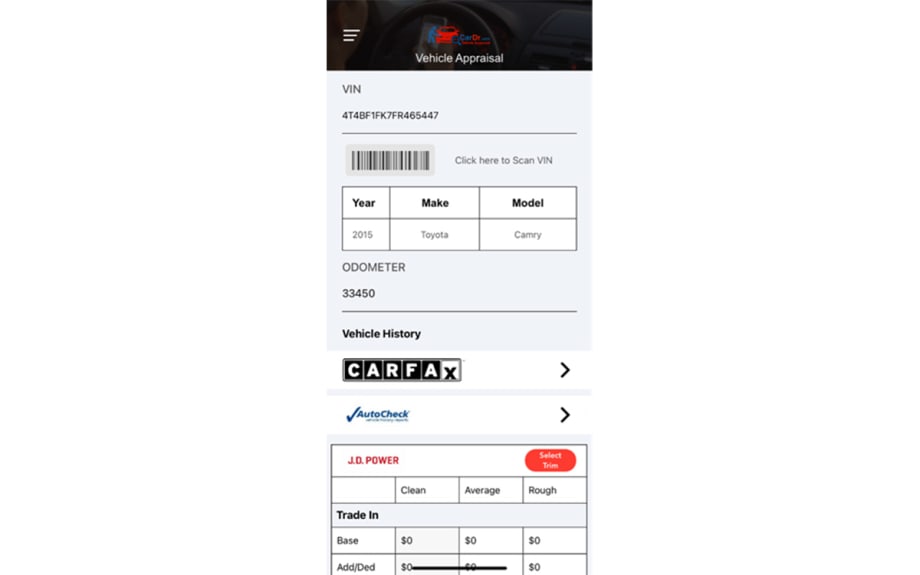 CARFAX Vehicle History Reports Now Integrated with CarDr.com's New Smartphone App