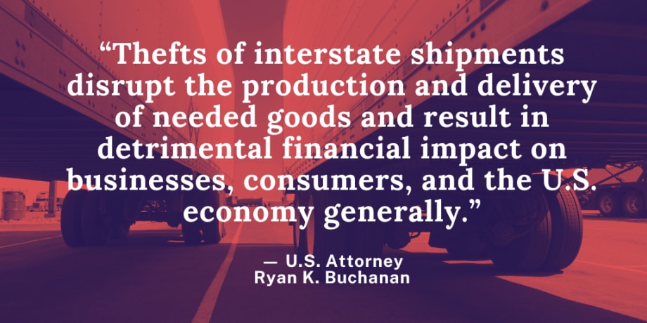 Cargo Thieves Get Prison Time, Ordered to Pay Millions in Restitution