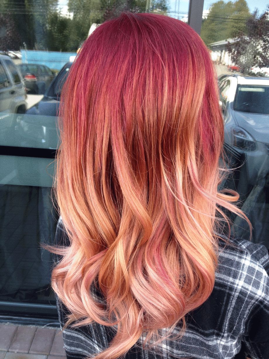 Magenta To Pearly Pink Sombre