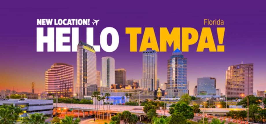 Photo of Tampa skyline along waterfront.
