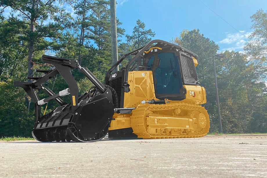Cat D1 Mulcher Features a Sloped Hood